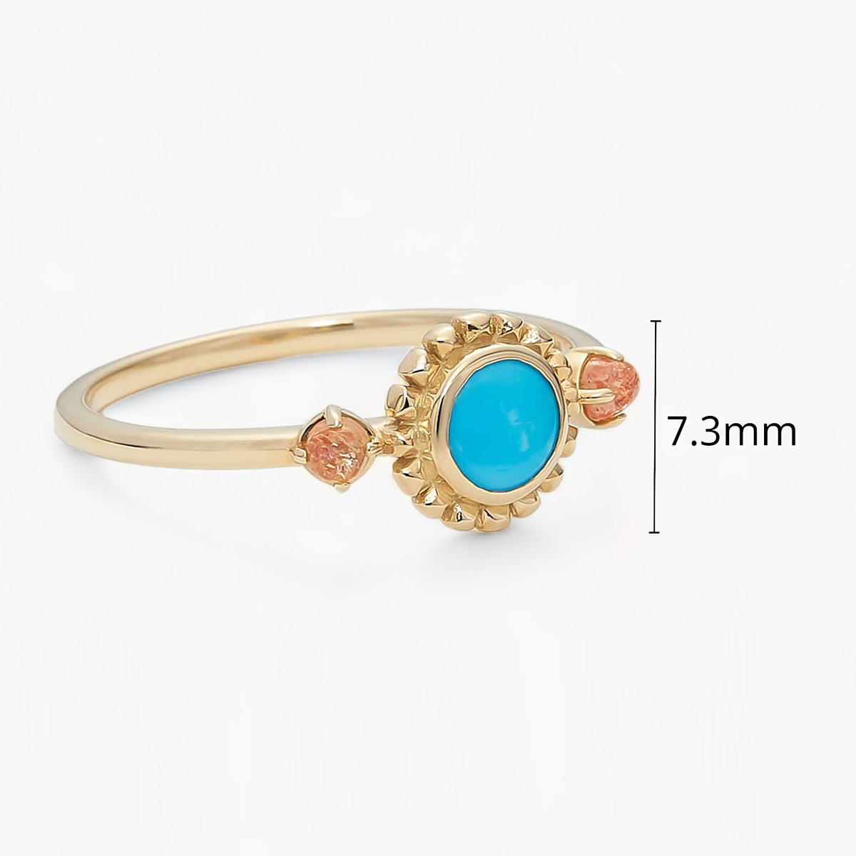 14k Gold Plated Turquoise Ring for woman