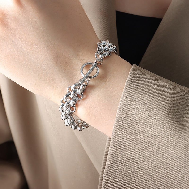 Chunk stainless steel bracelet min