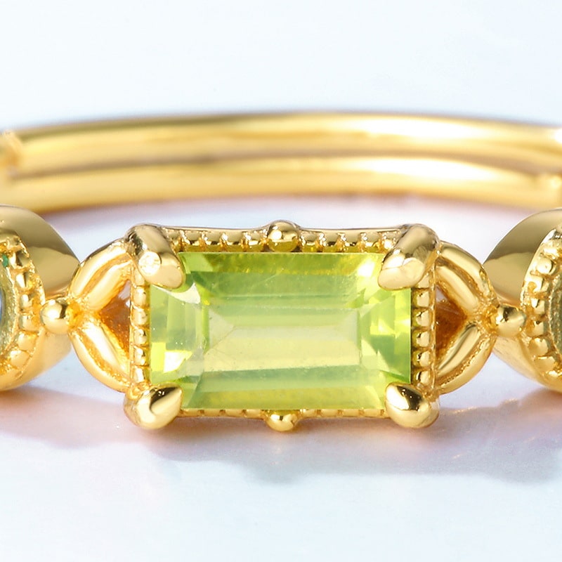 Gold Plated Peridot Ring