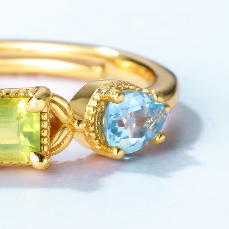 Green Peridot Ring