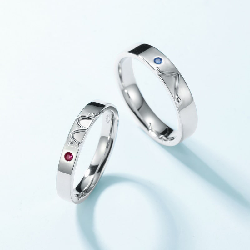 Matching 925 Sterling Silver Rings for Couples
