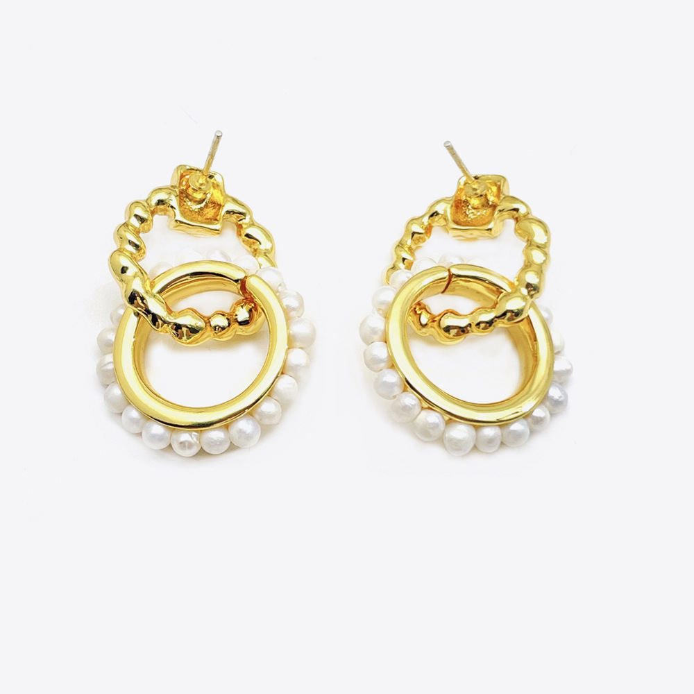 Pearl Copper Earrings for women
