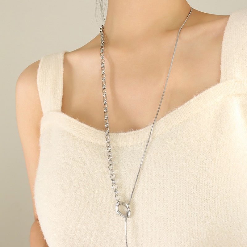 Stainless Steel Lariat Necklace