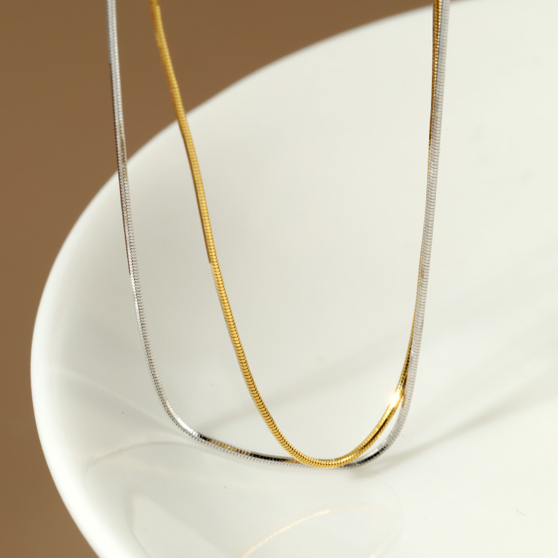Sterling silver and gold plated snake chain