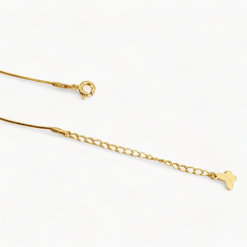 Sterling silver gold plated snake chain clasp