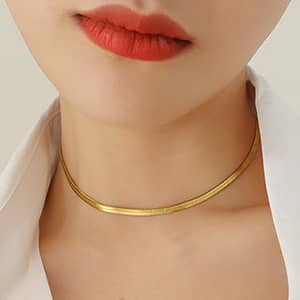 18k gold plated necklace(30+8cm)