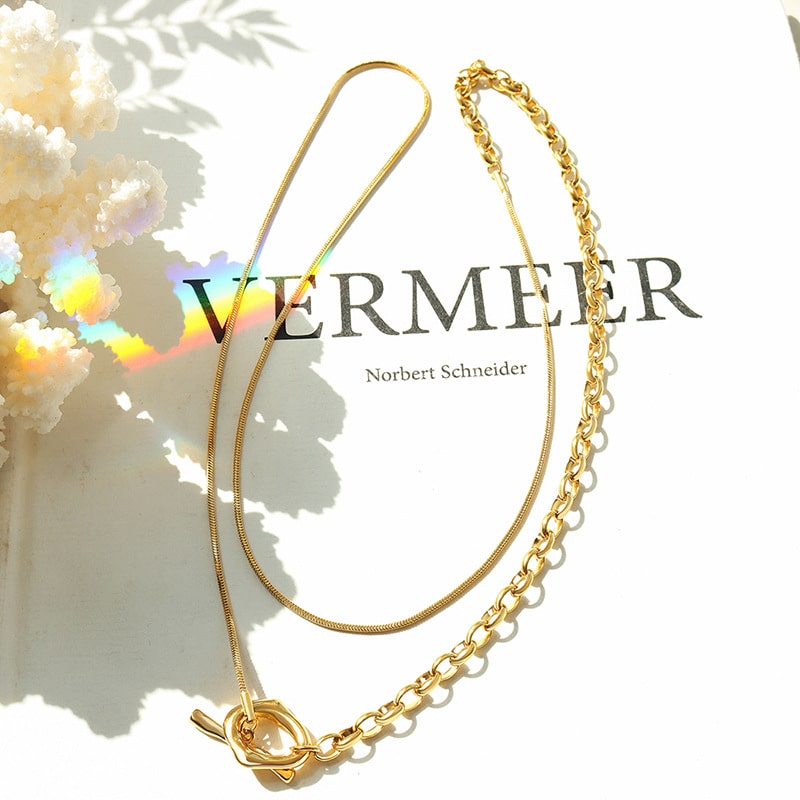 Women's Gold Plated Lariat Necklace