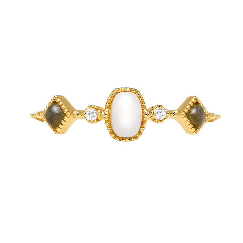 Women's gold plated silver ring