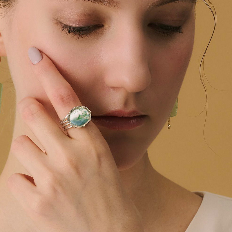 adjustable gemstone ring