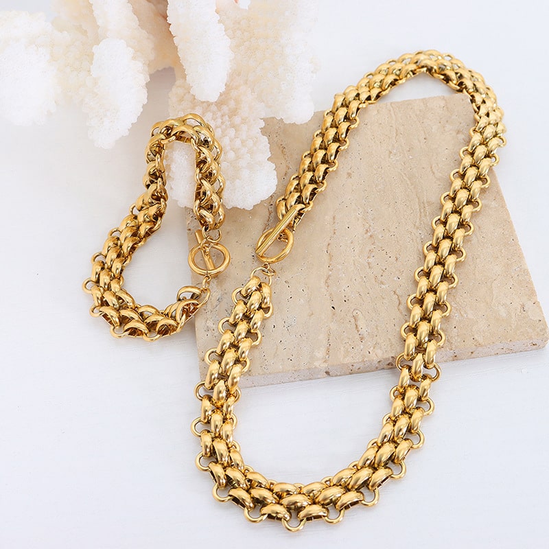 gold plated bracelets and necklaces for women min