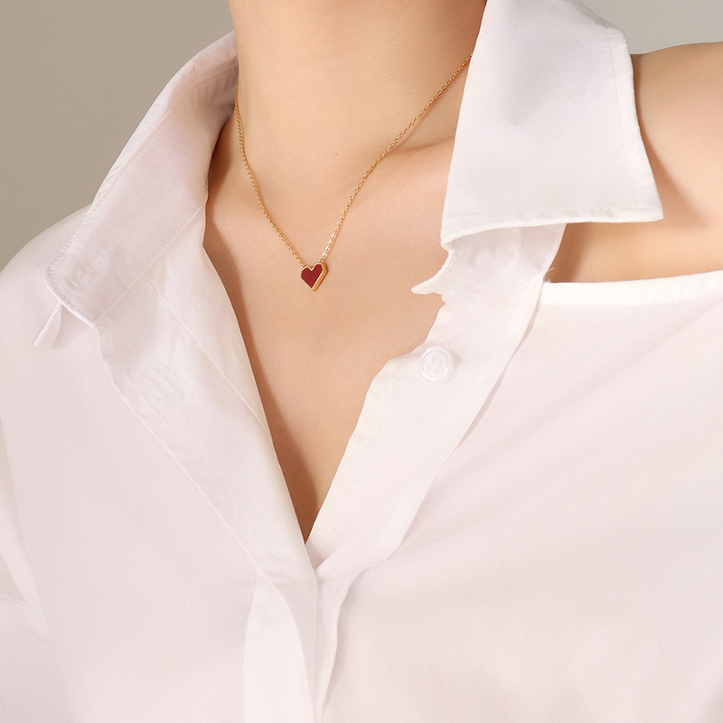 gold plated heart necklace