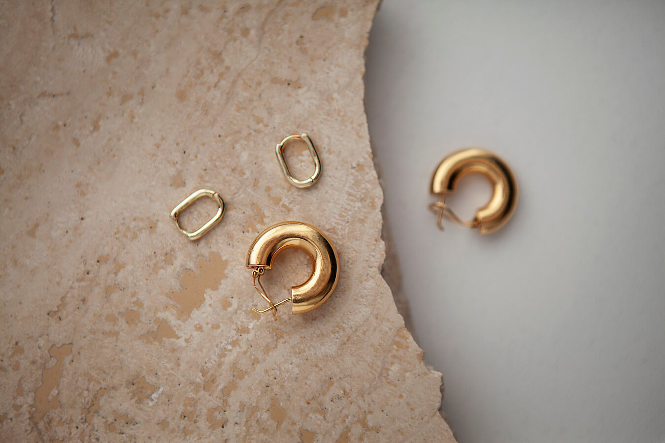 gold plated hoop earrings