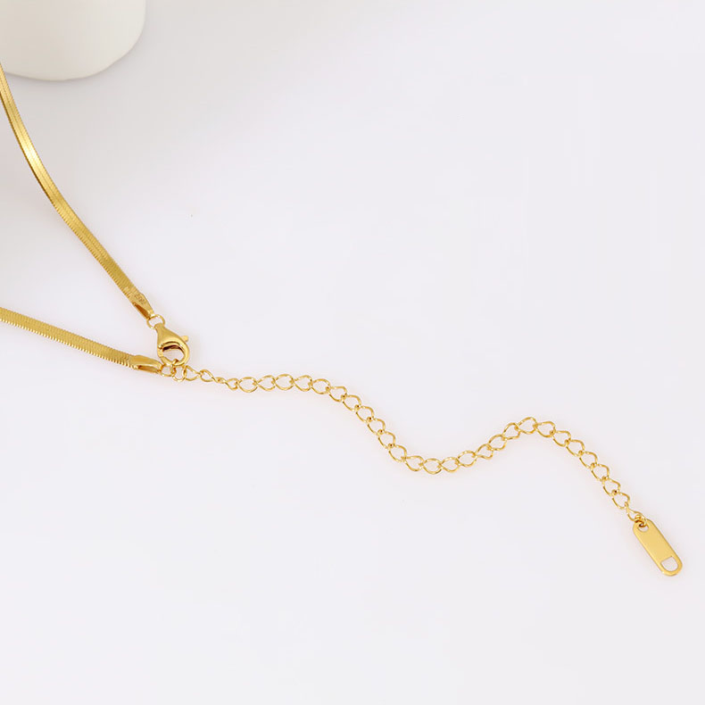 gold plated snake chain necklace