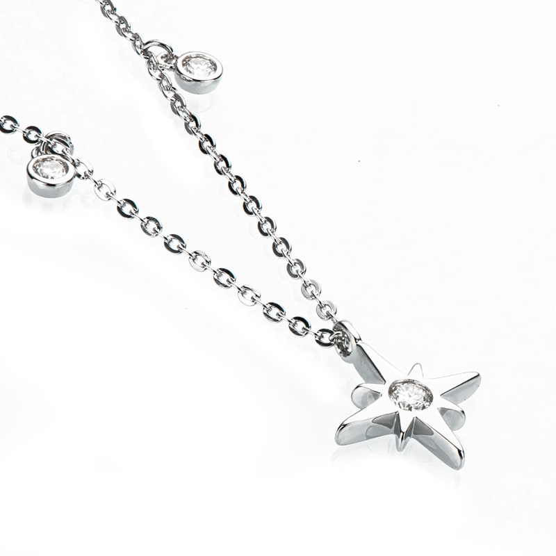 hexagram silver necklace