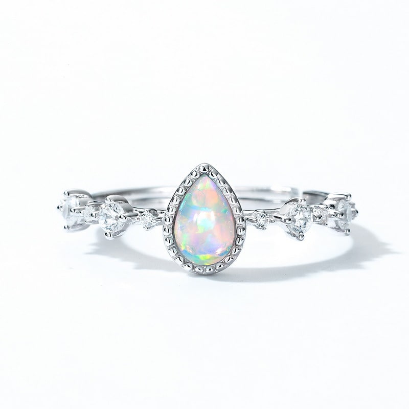 lab grown opal ring