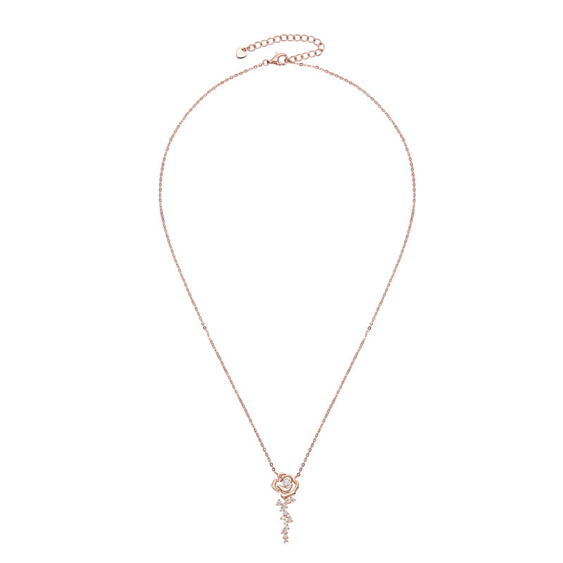 moissanite sterling silver chain necklace for women