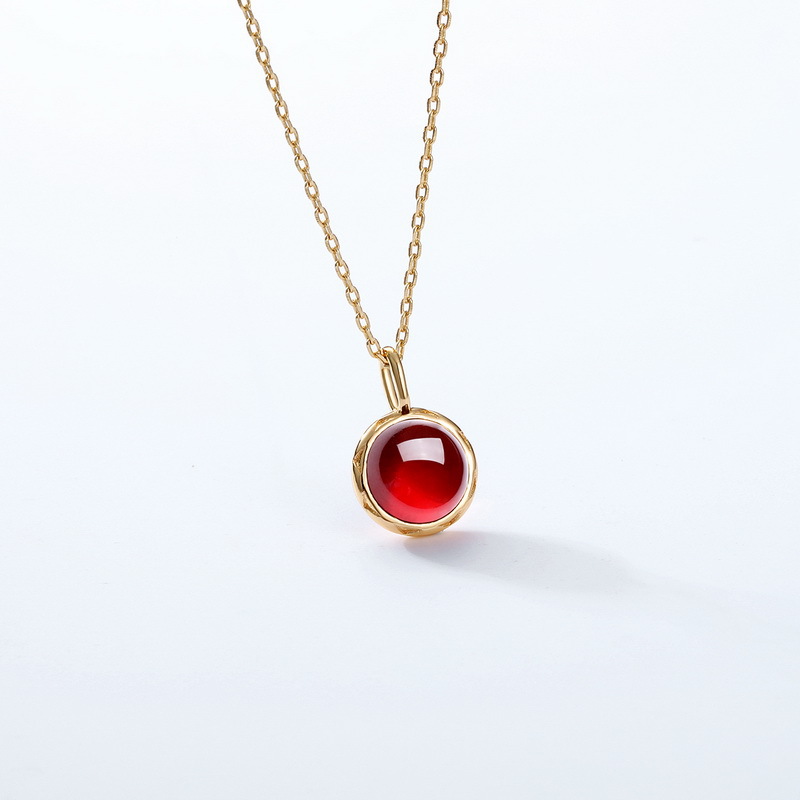 natural garnet pendant necklace