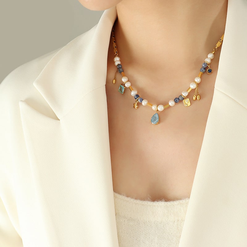 pearl bead necklace for women