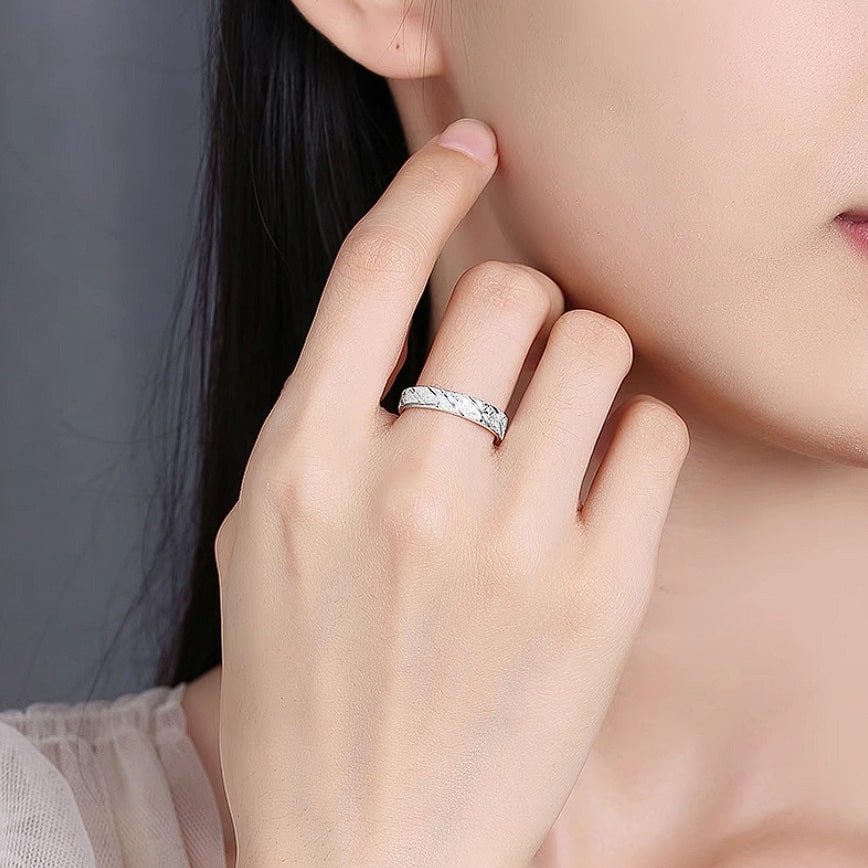 simple 925 sterling silver ring for women