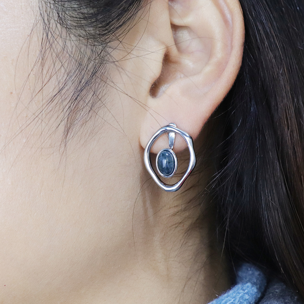 vintage agate stone earrings min