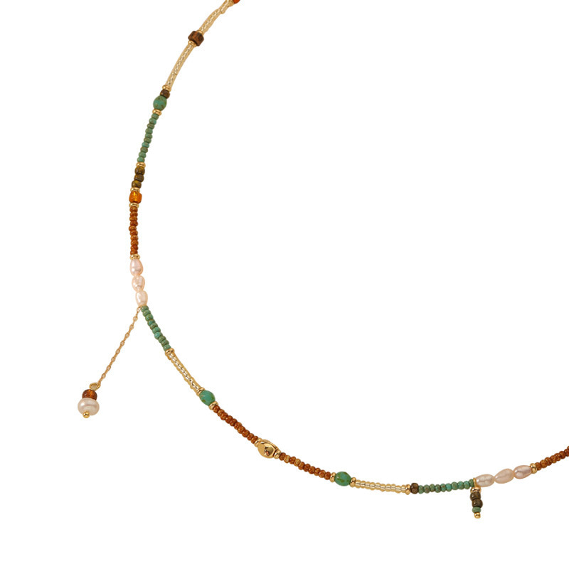 Bohemian Pearl Beaded Necklace