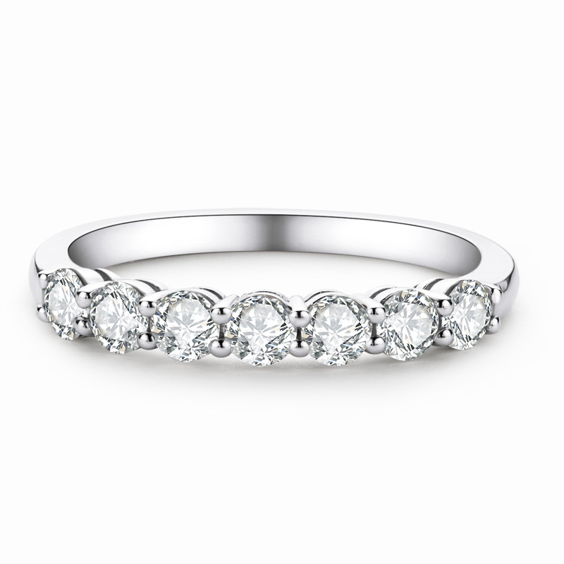 Silver Half Eternity Ring