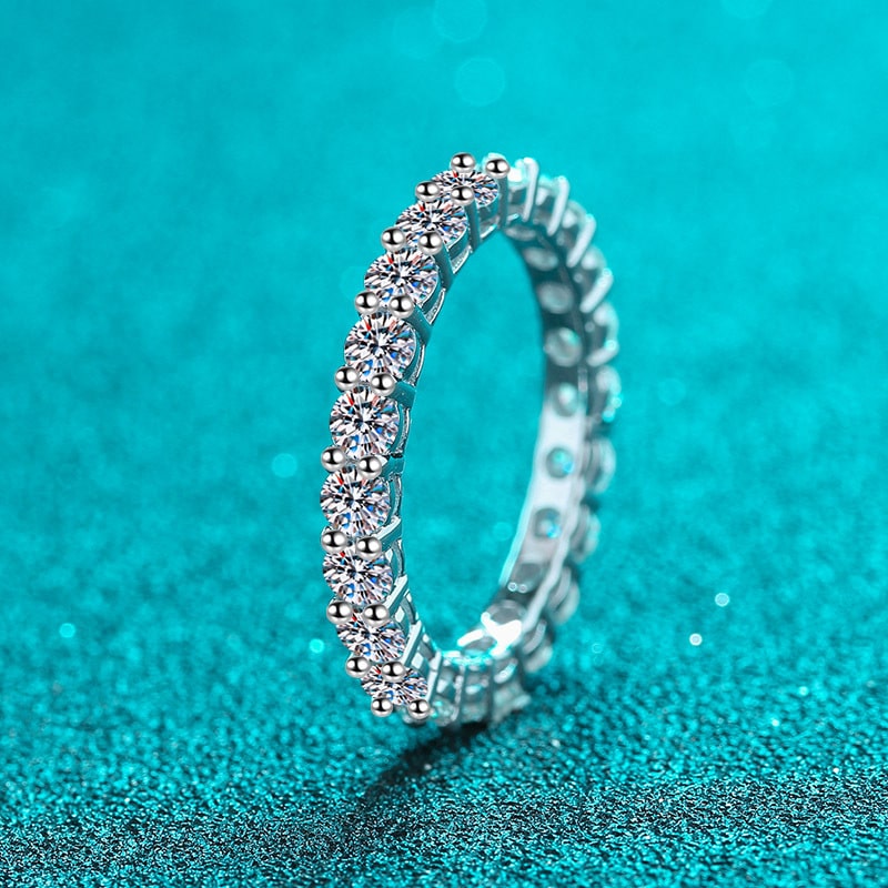 Sterling Silver High Quality Moissanite Ring