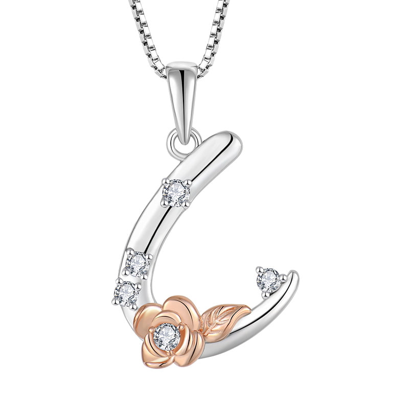 Sterling Silver Initial C Necklace
