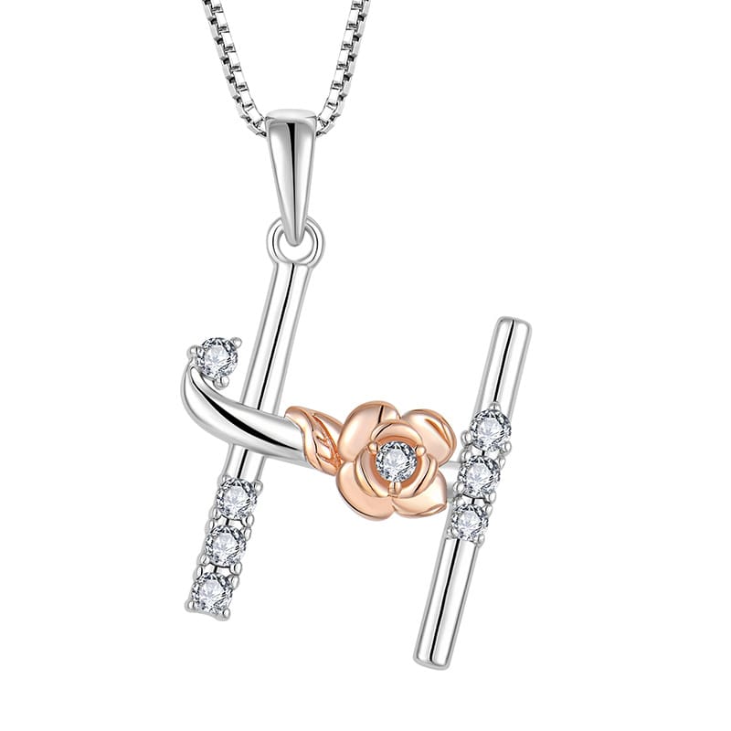 Sterling Silver Initial H Necklace