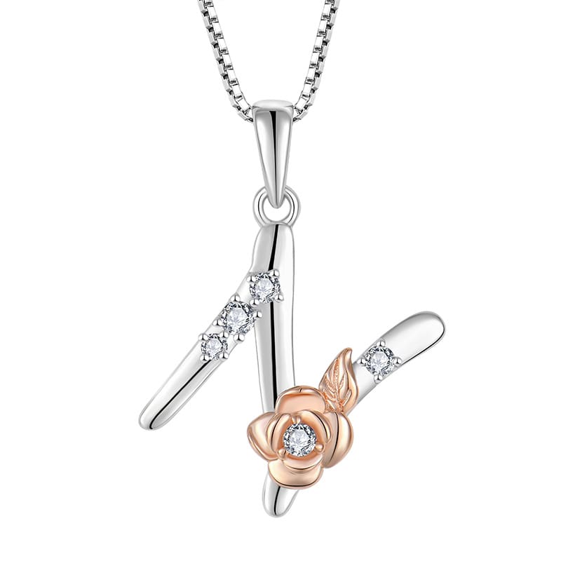 Sterling Silver Initial N Necklace