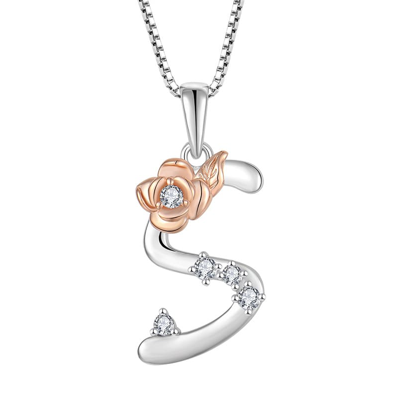 Sterling Silver Initial S Necklace