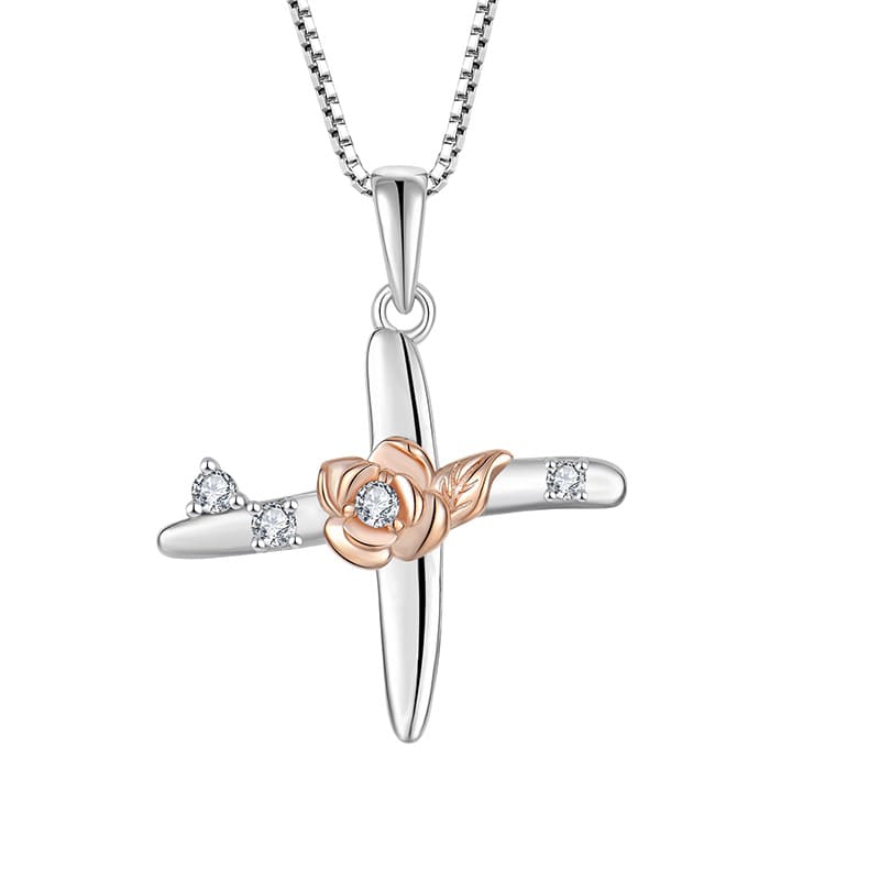 Sterling Silver Initial X Necklace