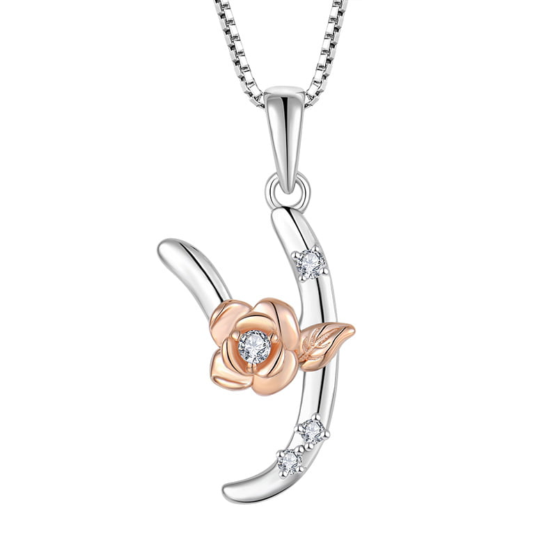 Sterling Silver Initial Y Necklace