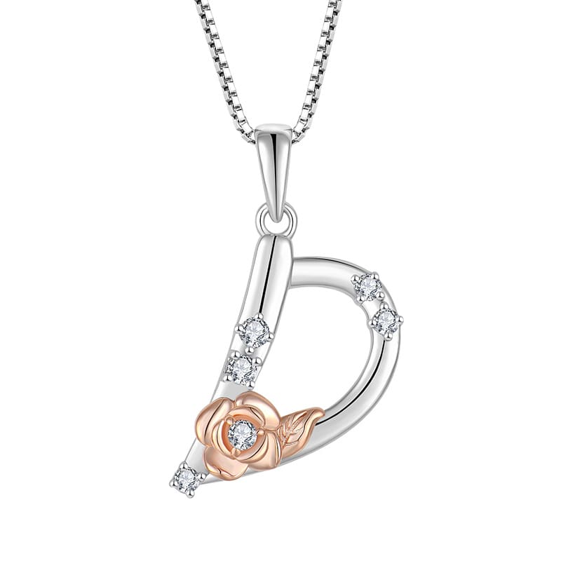 Sterling Silver Letter D Necklace