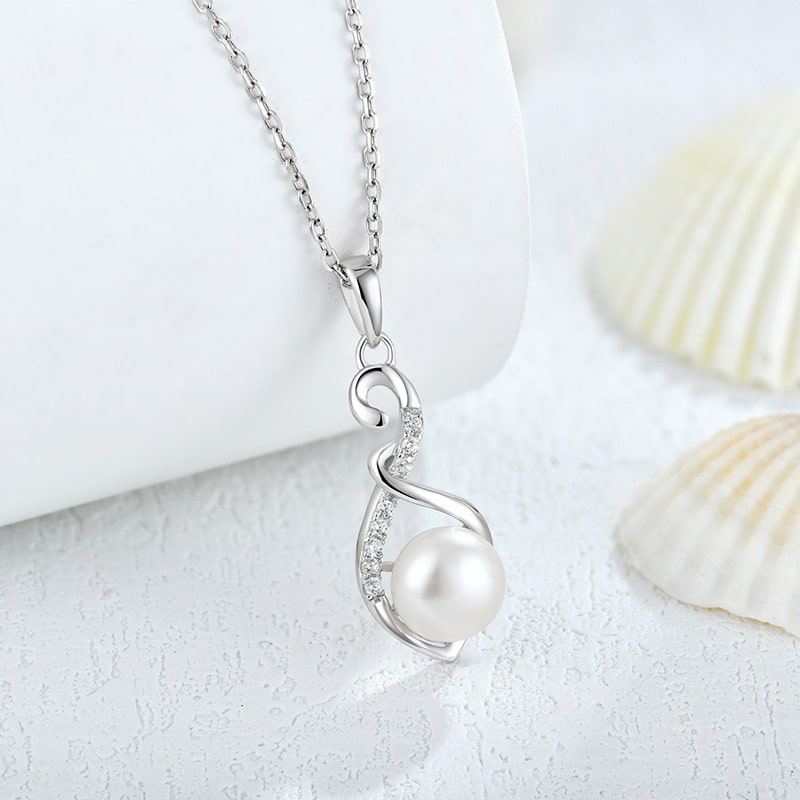 Sterling Silver Pearl Necklace