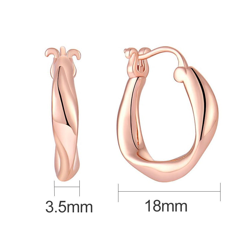 Twisted Irregular Hoop Earrings Size