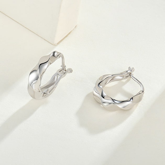 sterling silver hoop earrings