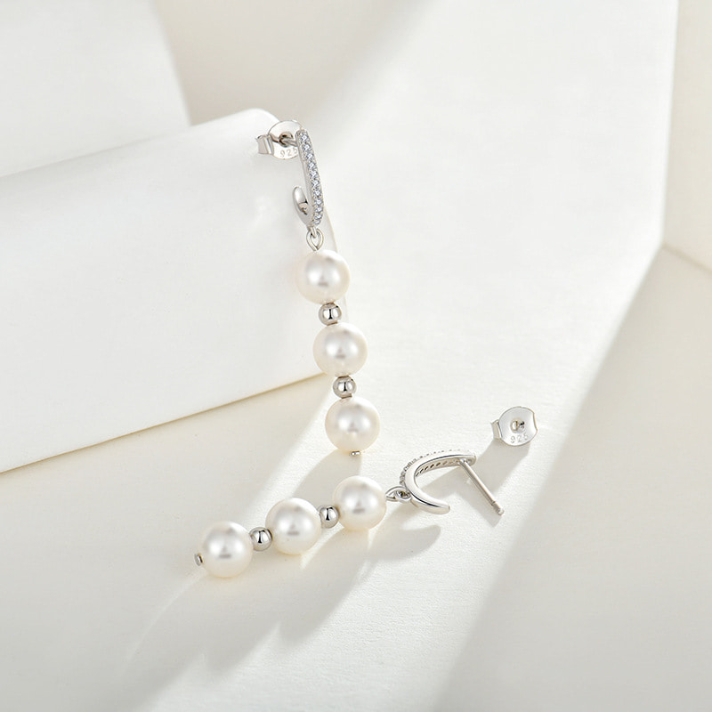 sterling silver pearl drop earrings